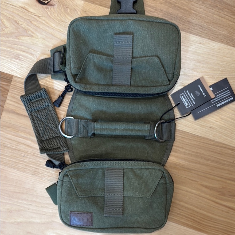 OneTigris Olive Green Backpack for dogs